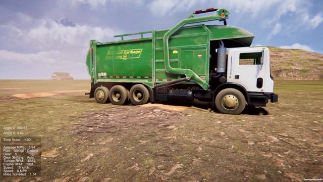 My Truck Game - Garbage Truck with Tag Lift Axle Suspension Test смотреть онлайн