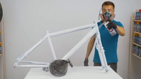 Как покрасить велосипед из баллончика аэрозольной краской Decorix