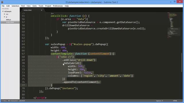 DevExpress DevExtreme: dxPivotGrid Drill-Down смотреть онлайн