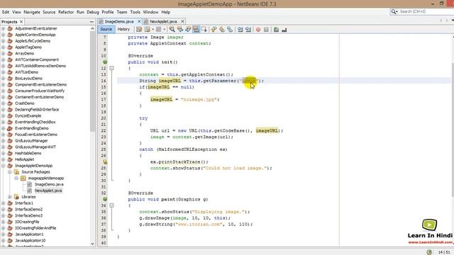93. Display Image on Applet and Draw String on Applet in Java смотреть онлайн