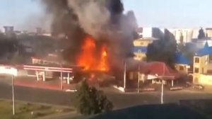 Зрыв АЗС В МАХАЧКАЛЕ