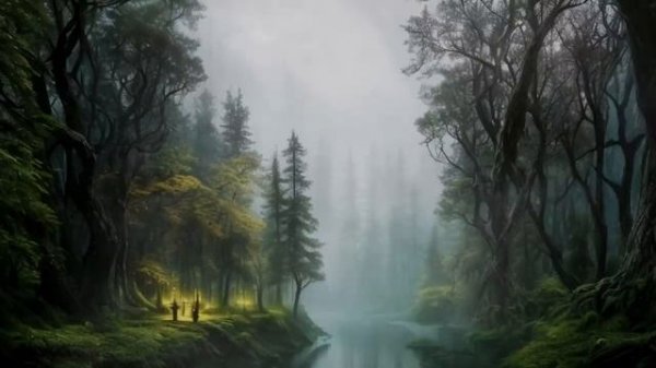 MIST AND SHADOW | dark forest ambience and music | sounds of forest with ambient fantasy music