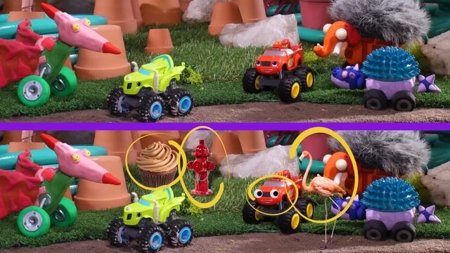 Spot the Difference Game #3 w/ Blaze Toys! | Blaze and the Monster Machines | Toymation смотреть онлайн