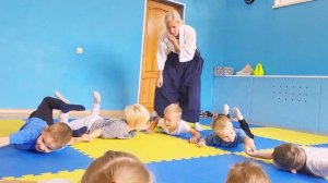 Детская тренировка айкидо.  Дети от 3 лет.