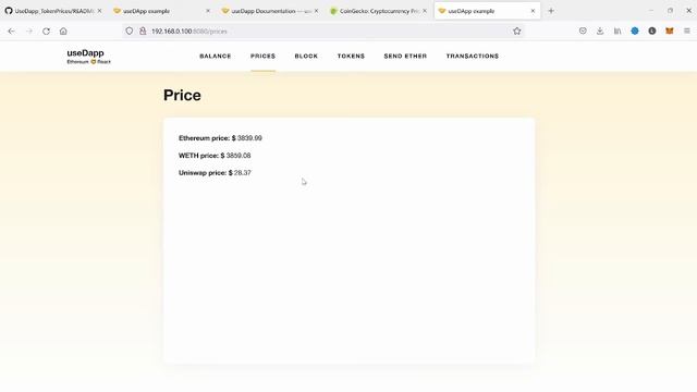 useDapp - Token Price смотреть онлайн