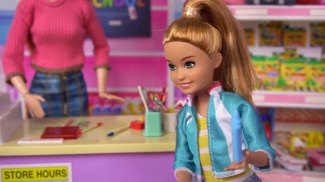 Barbie Dreamhouse Family Goes School Supply Shopping - Toy Supermarket смотреть онлайн