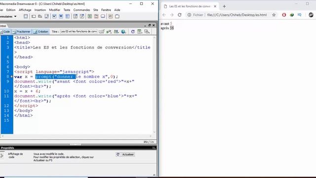 2 javascript prompt string number et eval en javascript смотреть онлайн