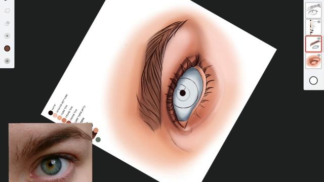 Учимся рисовать глаз в Infinite Painter смотреть онлайн
