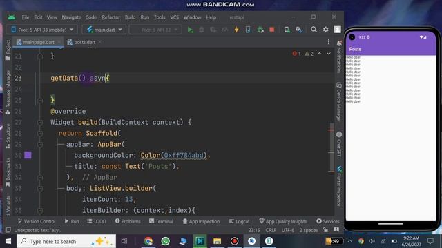 REST APi with Flutter 2023 - REST API Tutorial step by step - Easy Method смотреть онлайн
