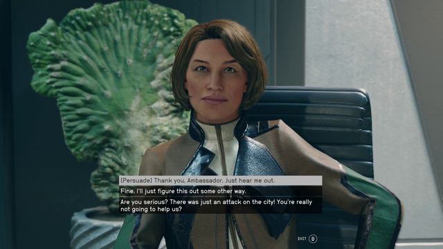 Starfield (PC) - Sam Coe Talks to Ambassador Radcliff/Persuading Her to Give the Archival Code смотреть онлайн