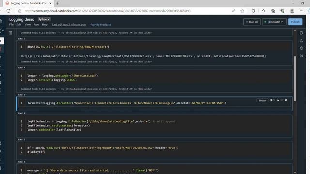 Custom Logging in Databricks смотреть онлайн