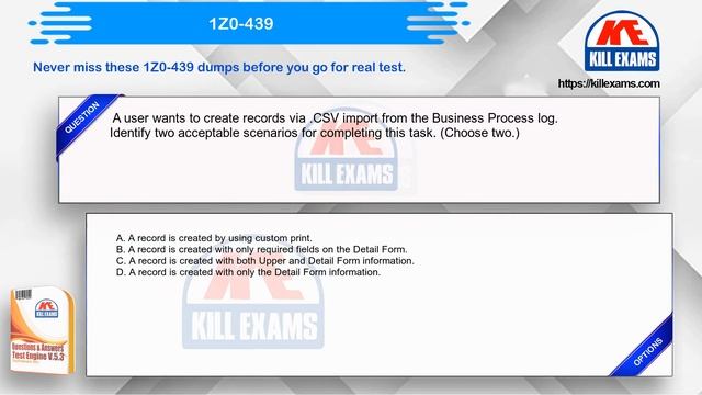 1Z0-439 - Primavera Unifier 10 Essentials Practice Test with Real Question by Killexams.com смотреть онлайн