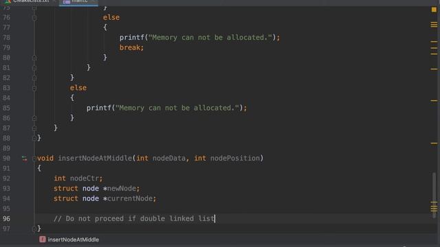 C Linked List 15: Insert a new node at the middle in a double link list [C Programming] смотреть онлайн