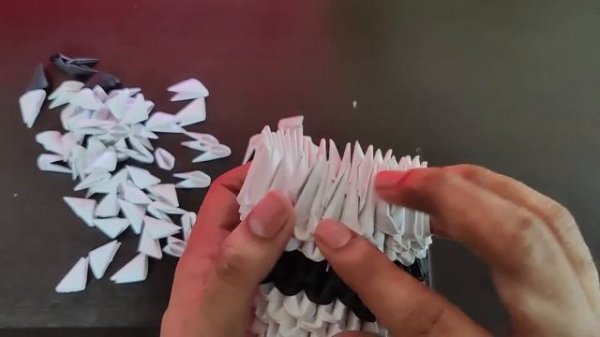 How to make 3D Origami Panda | 3D Origami Model 14 | Paper Craft
