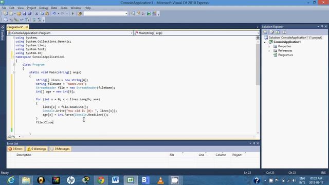 Reading and writing on a text file using arrays смотреть онлайн