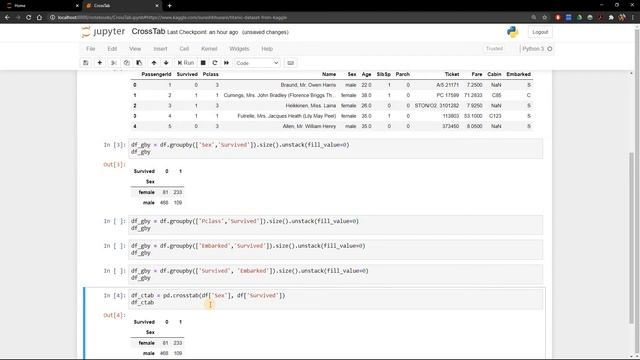 Visualizing data using Groupby and Crosstab in Python смотреть онлайн