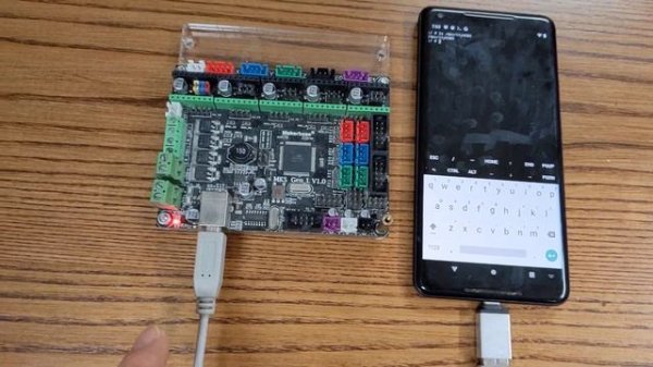 Klipper on ANDROID usb-serial & fluidd test