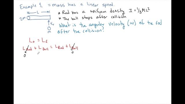 Ball Hits Rod With Angular Momentum Example (AP Physics 1) смотреть онлайн