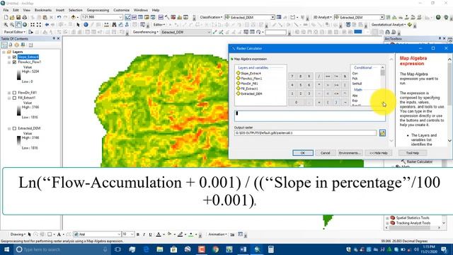 Topographic wetness index calculations in Arcgis смотреть онлайн