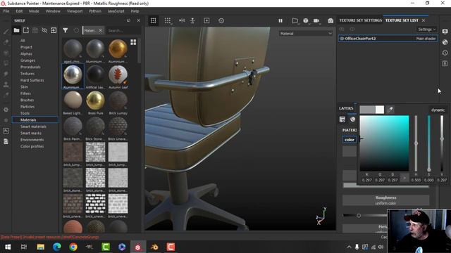 BLENDER_SUBSTANCE PAINTER_ OFFICE CHAIR (PART 2) смотреть онлайн