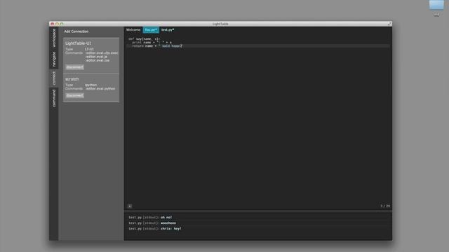 Python in Light Table 0.4 смотреть онлайн