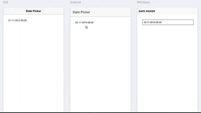 Ionic 2 / 3 Date Picker Example [output] смотреть онлайн