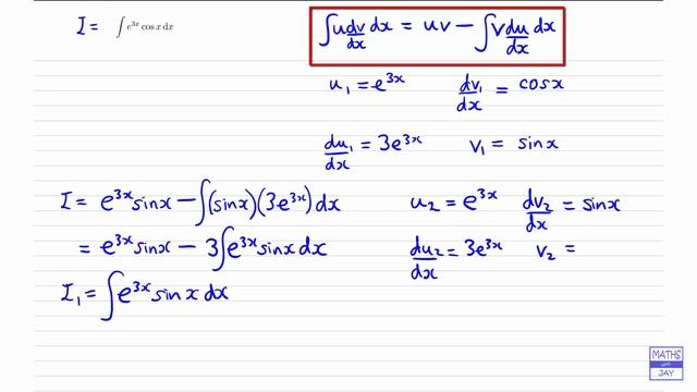 Integration by Parts: Product of cosx and e^3x смотреть онлайн
