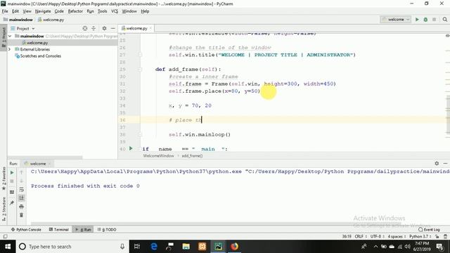 Part-1 - Make Window Frame in Tkinter - Python Tutorial (Tkinter) смотреть онлайн