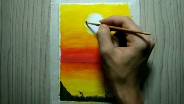 РИСУЕМ КОРАБЛЬ В ОКЕАНЕ | ЗАКАТ | Lonely ship in ocean | Легко и просто смотреть онлайн