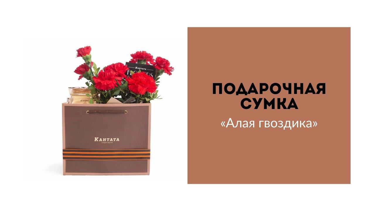 Подарочная сумка «Алая гвоздика» смотреть онлайн