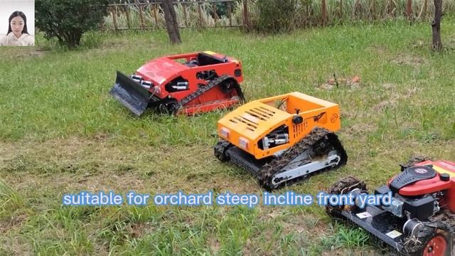hybrid 20 inch cutting blade working degree 40° wireless radio control steep slope lawn mower смотреть онлайн
