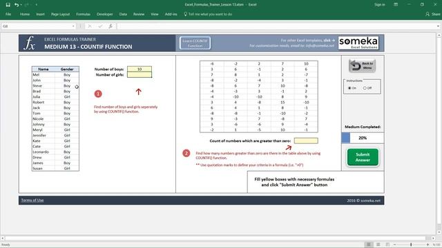 Excel COUNTIF Function: Explained with Examples | Training Lesson 13 смотреть онлайн