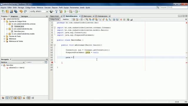7 - Java com banco de dados Insert [DAO Método Adicionar]. смотреть онлайн