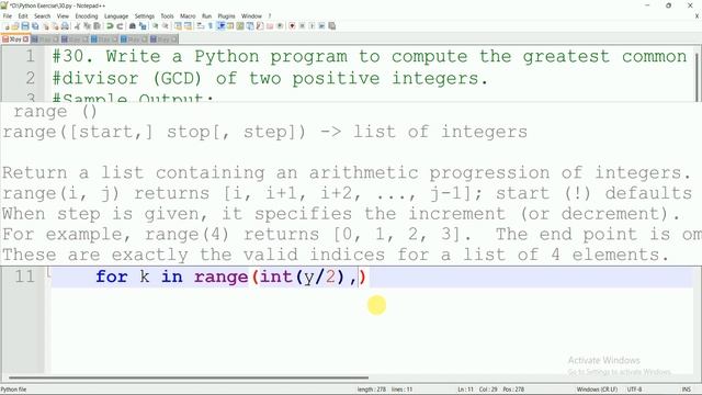 #30 WAP to Calculate the Greatest Common Divisor (GCD) of two Positive Integers in Python | Practic смотреть онлайн