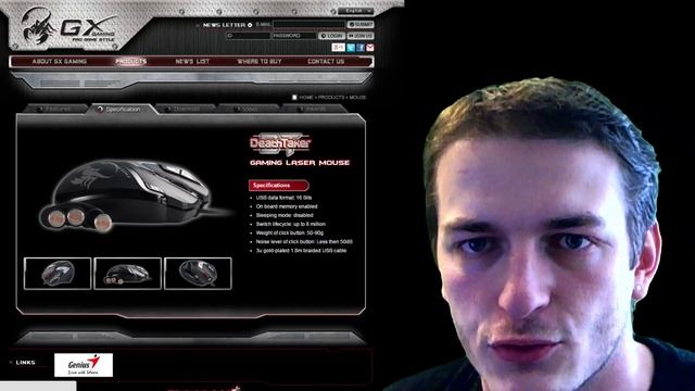 DeathTaker ИГРОВАЯ МЫШЬ обзор серии GX gamers от Genius смотреть онлайн