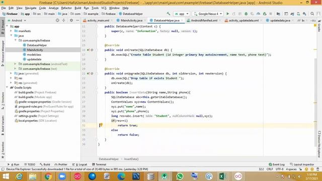 #AppDevelopment || #SqlLite ||How to Insert Data || смотреть онлайн