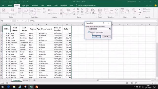 Creating Smart Tables | Microsoft Excel 2016 смотреть онлайн