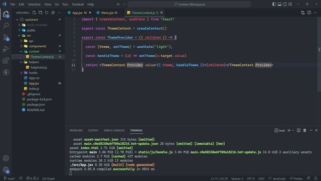 41. Context: App con tema ☀? utilizando context | React en español смотреть онлайн