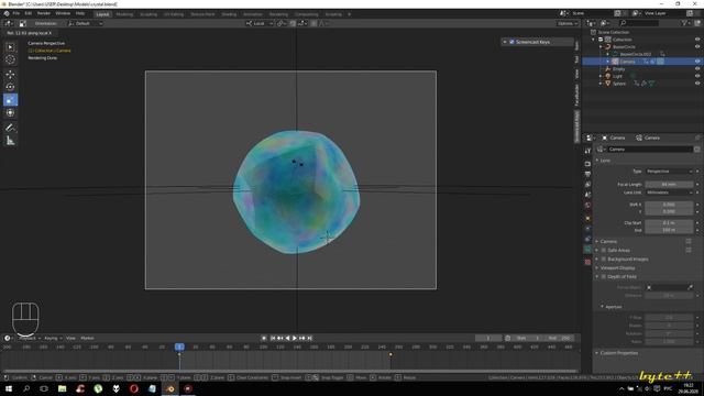 Вращение камеры вокруг модели Круговая анимация камеры Blender смотреть онлайн