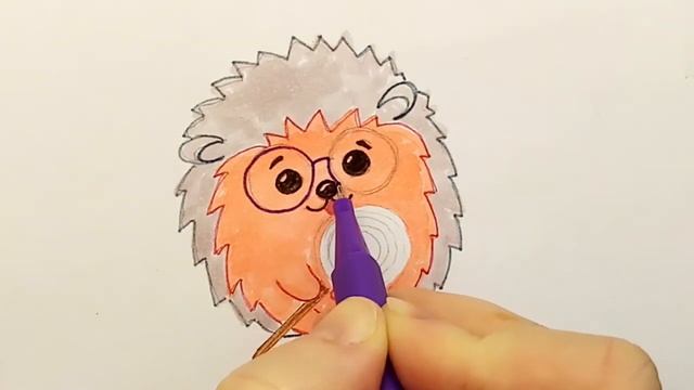 How to draw a hedgehog with a lollipop / Как нарисовать ежика с леденцом смотреть онлайн