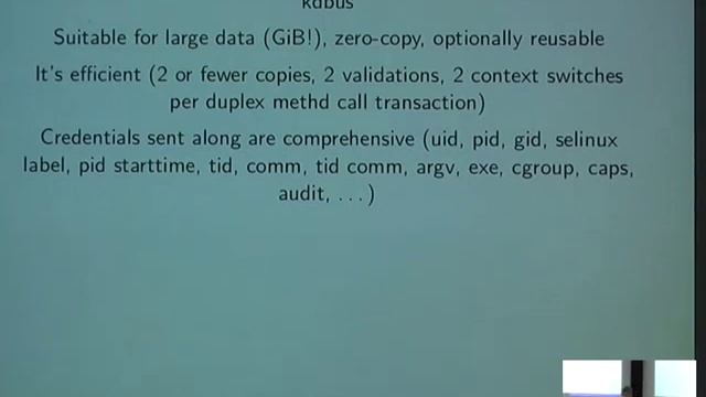 D-Bus in the kernel [linux.conf.au 2014] смотреть онлайн