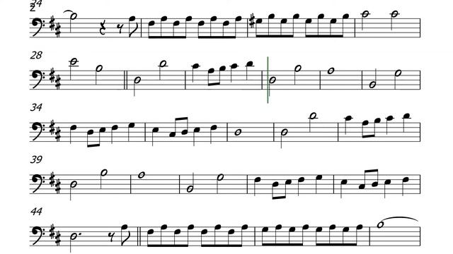 Over the Rainbow Cello or Trombone Sheet Music Backing Track Play Along Partitura смотреть онлайн