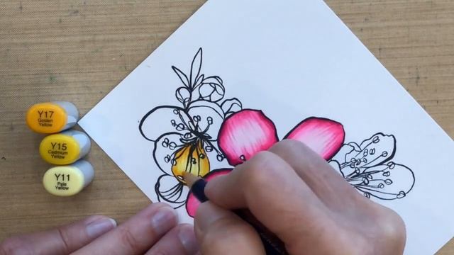 Mondo Sakura Card with Copic Markers смотреть онлайн