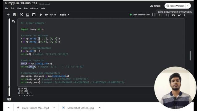 2-Numpy Python in 10 minutes смотреть онлайн