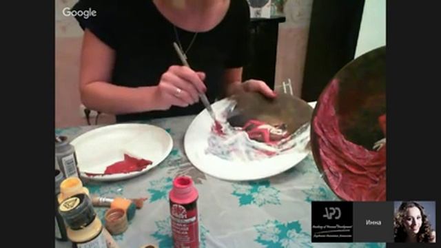 Инна Смирнова. Объемный декупаж на тарелке. смотреть онлайн