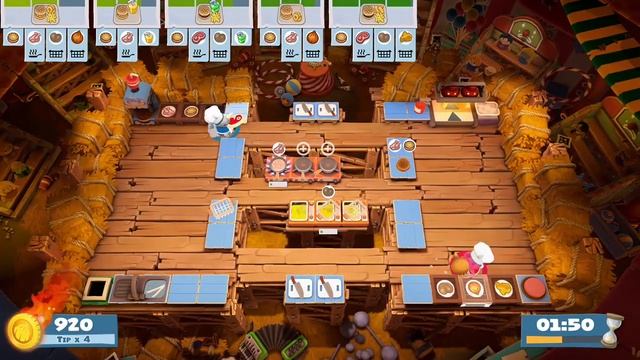 Overcooked 2 - Carnival of Chaos level 3-2 - 3 Star - 2 Player co-op смотреть онлайн