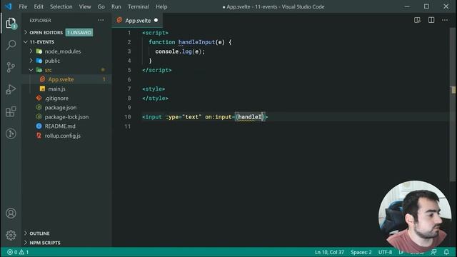 Element Event Handlers - Svelte Tutorial #11 смотреть онлайн