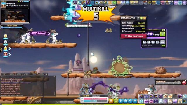 Battle Mage Maple Training Guide: Nostalgic Drive-in Theater 6 (16k Mobs)