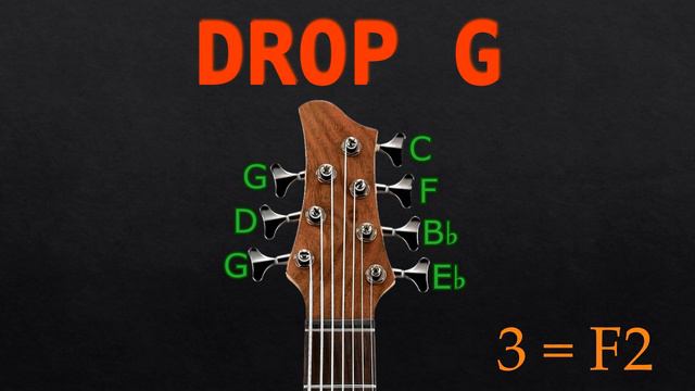 DROP G - 7 STRING BASS Tuning (Tuner) смотреть онлайн