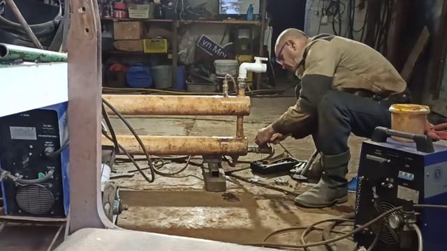 Регистр отопления , изготовление и опрессовка воздухом смотреть онлайн